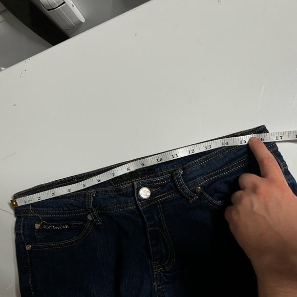 Rocawear jeans women’s size 13 Dark Blue Back Pocket Stitching - Picture 7 of 8